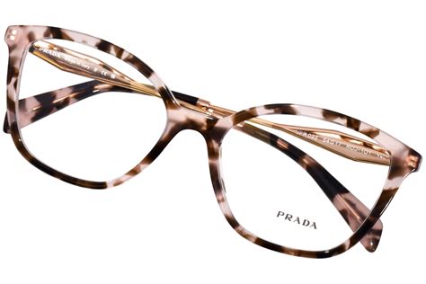 prada pink tortoise frames|Prada PR 02ZV ROJ1O1 Eyeglasses Women's Pink .